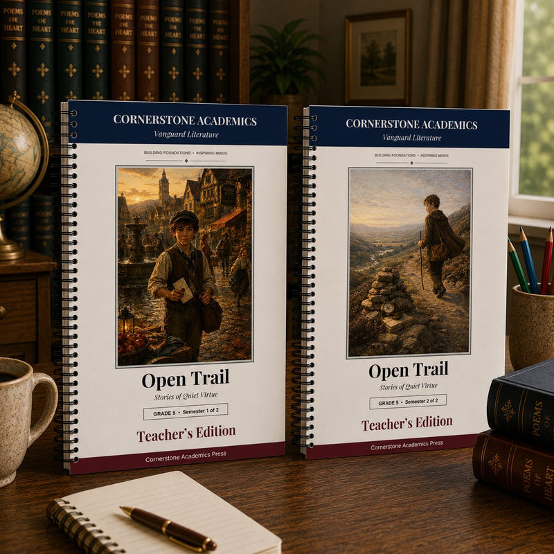 Teacher's edition page from Grade 5 Literature Teacher's Edition Set, Grade 5 homeschool curriculum