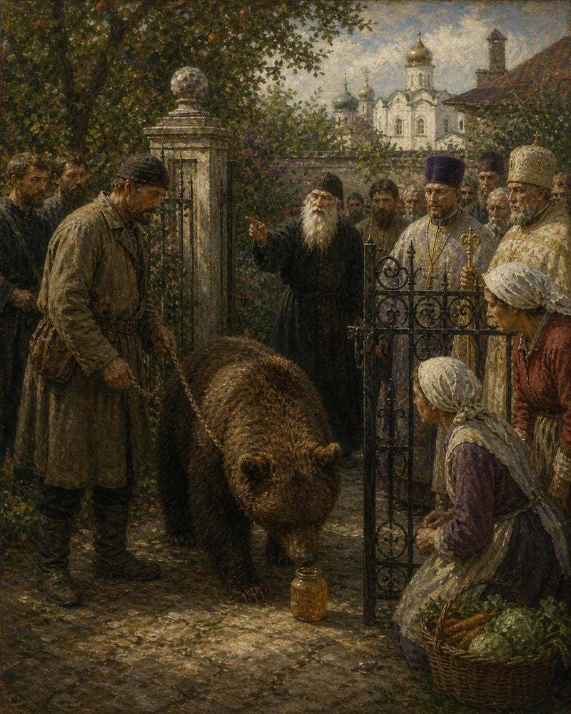 Front cover of The Bear in the Bishop's Garden, a Grade 11 literature packet from Cornerstone Academics