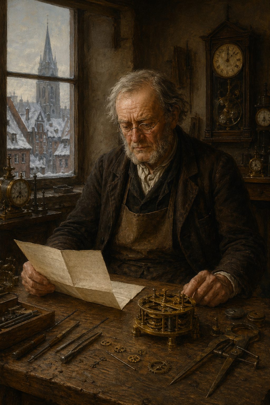 Front cover of The Clockmaker’s Last Commission, a Grade 12 literature packet from Cornerstone Academics