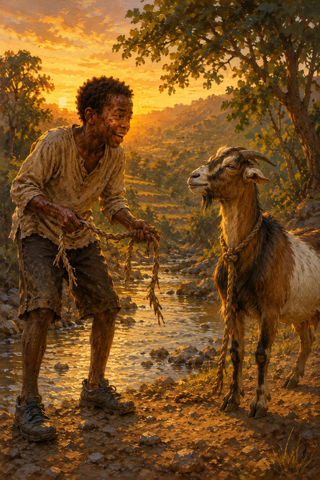 Front cover of The Goat That Escaped Twice, a Grade 8 literature packet from Cornerstone Academics