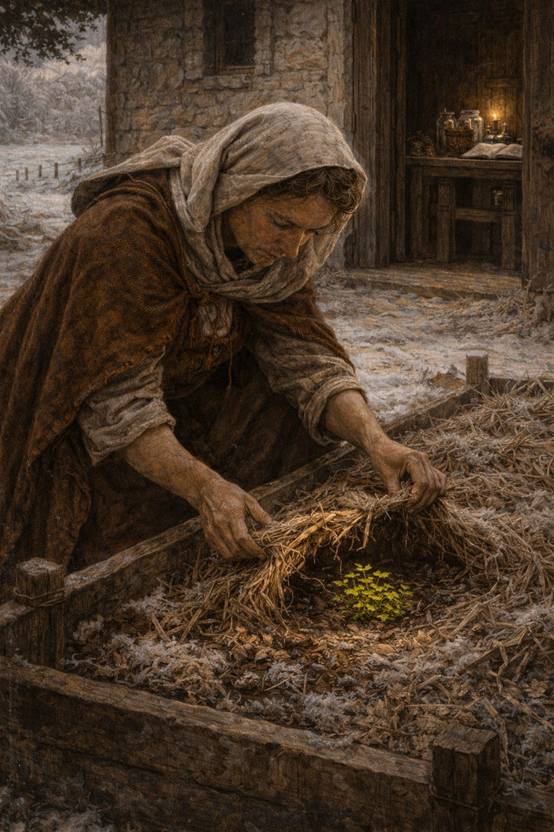 Front cover of The Herbalist's Garden in January, a Grade 10 literature packet from Cornerstone Academics