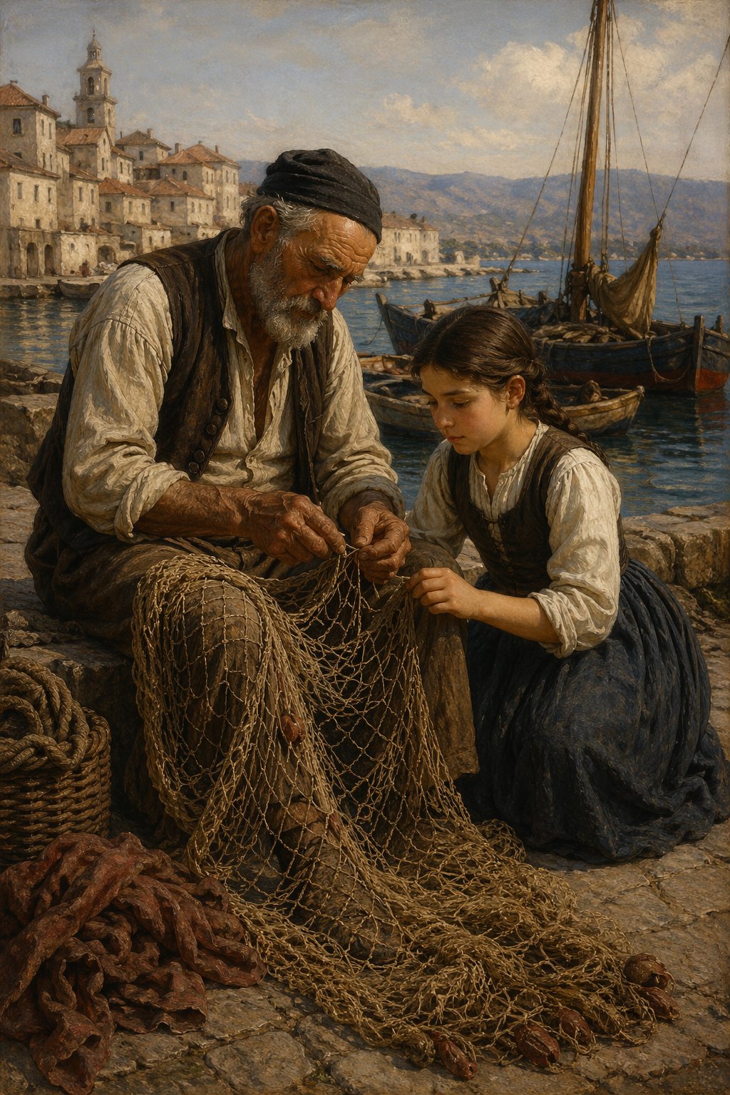 Front cover of The Mender of Nets, a Grade 11 literature packet from Cornerstone Academics