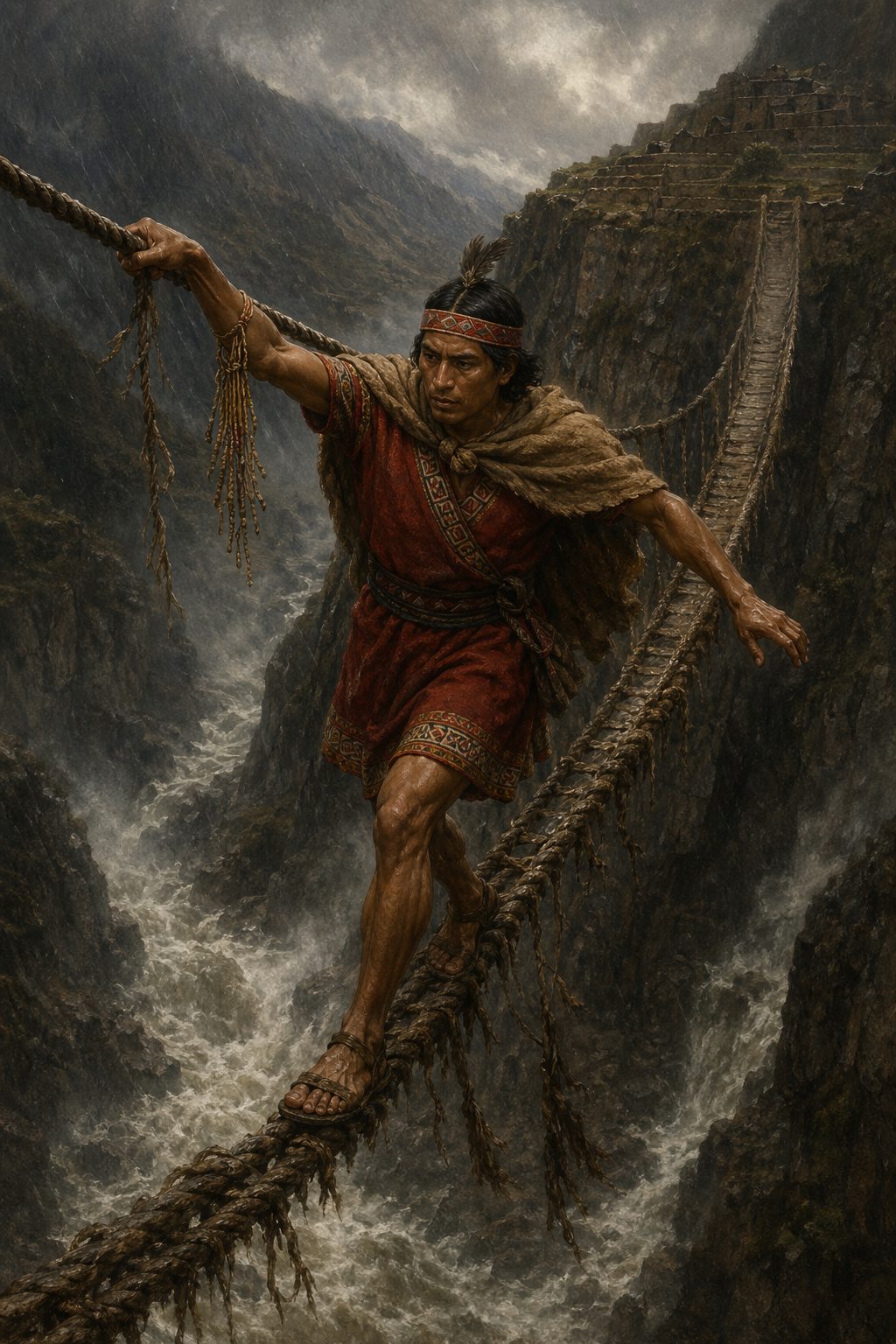 Front cover of The Rope Bridge, a Grade 11 literature packet from Cornerstone Academics