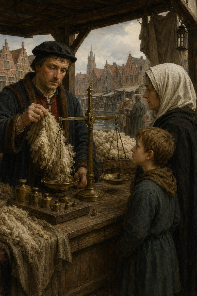 Front cover of The Wool Merchant’s Scales, a Grade 12 literature packet from Cornerstone Academics