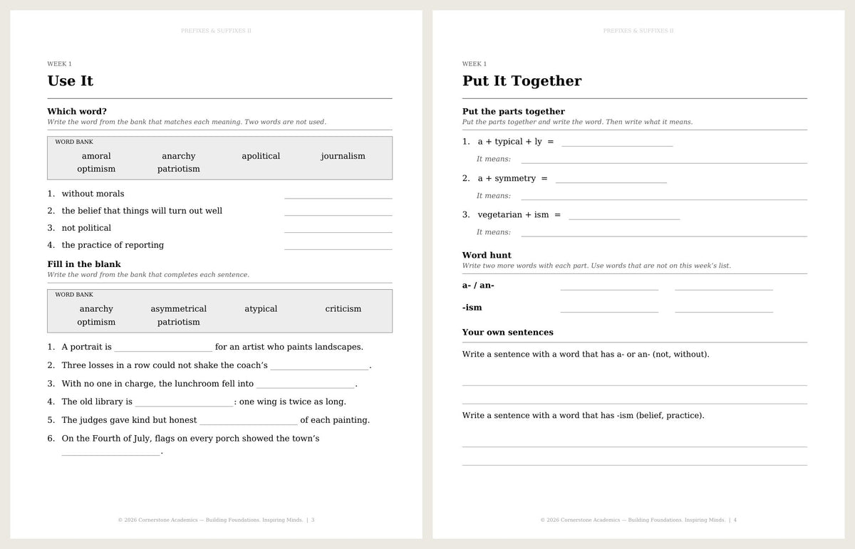 Prefixes & Suffixes II Workbook + Practice App - image 4