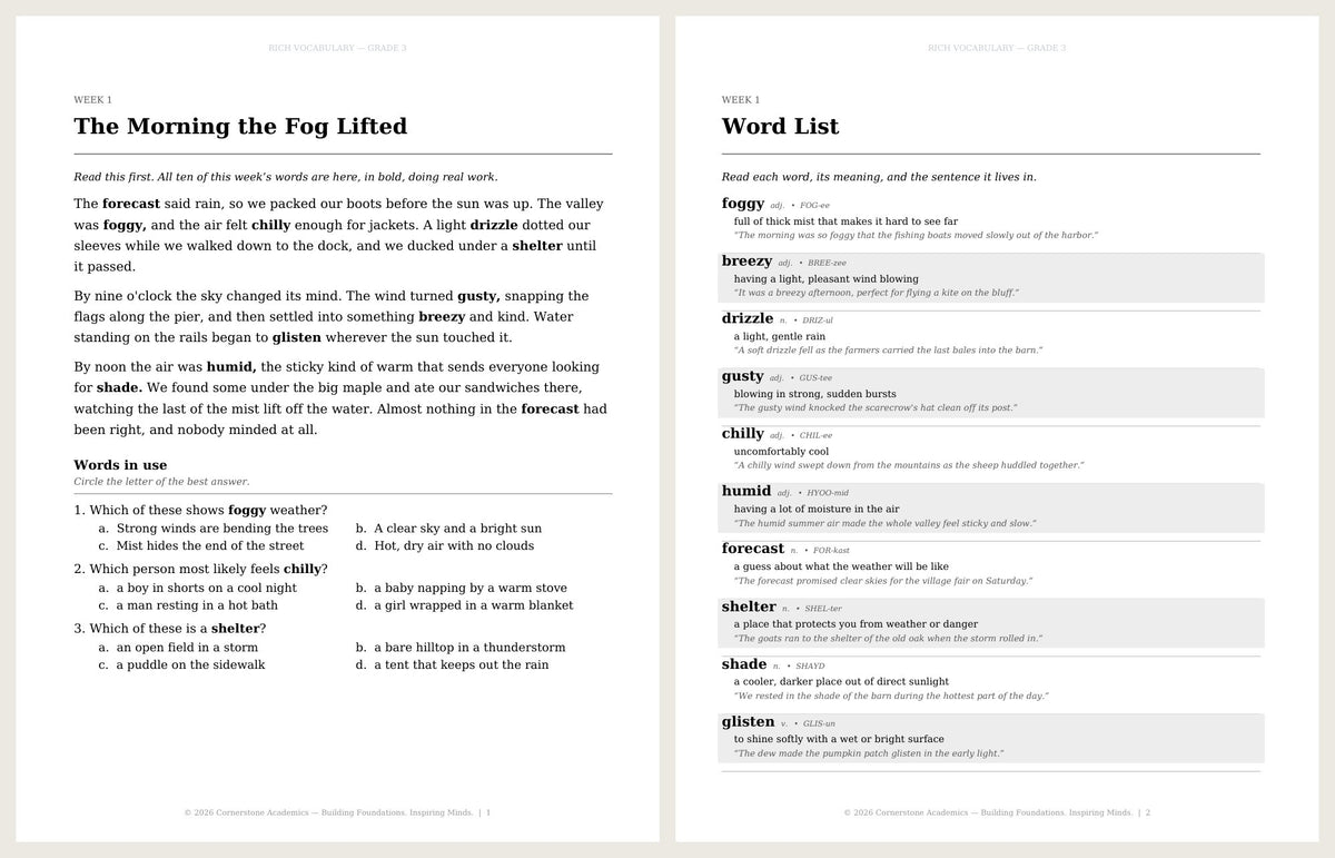 Rich Vocabulary, Grade 3 - image 3