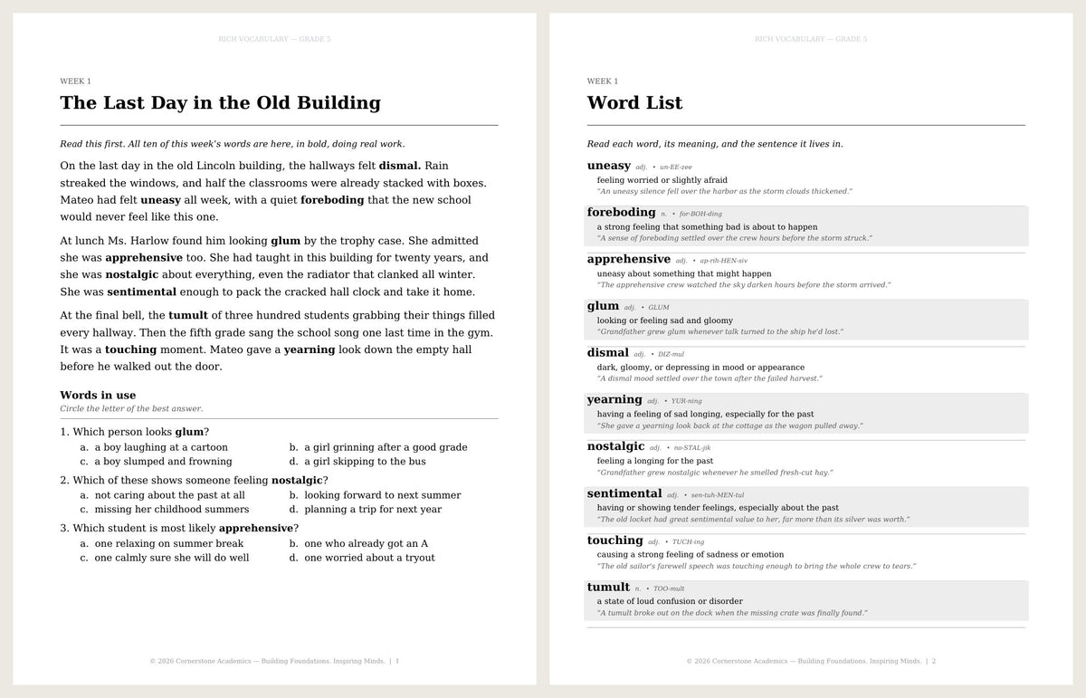 Rich Vocabulary, Grade 5 - image 3