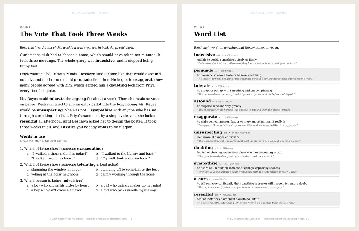 Rich Vocabulary, Grade 4 - image 3