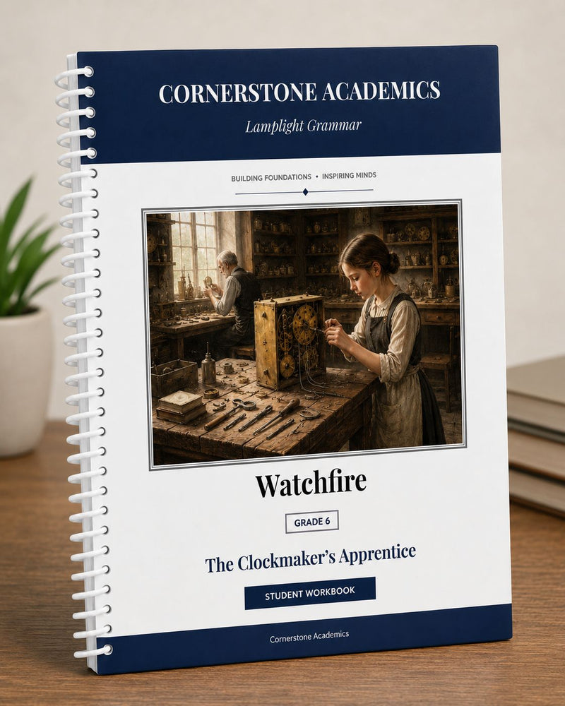 Front cover of Watchfire Grammar — Student Workbook, a Grade 6 grammar curriculum from Cornerstone Academics
