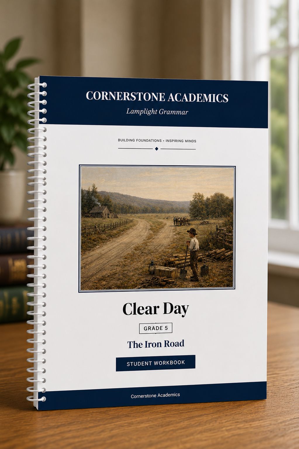 Front cover of Grade 5 Grammar: Clear Day — Student Workbook, a Grade 5 grammar curriculum from Cornerstone Academics