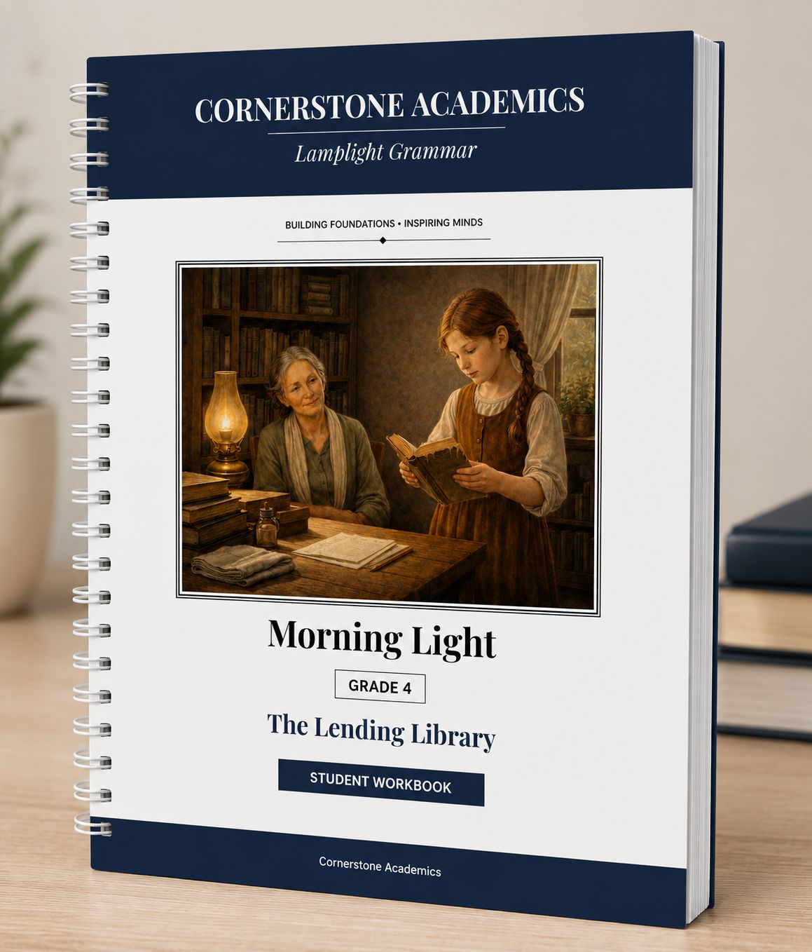 Front cover of Grade 4 Grammar: Morning Light — Student Workbook, a Grade 4 grammar curriculum from Cornerstone Academics