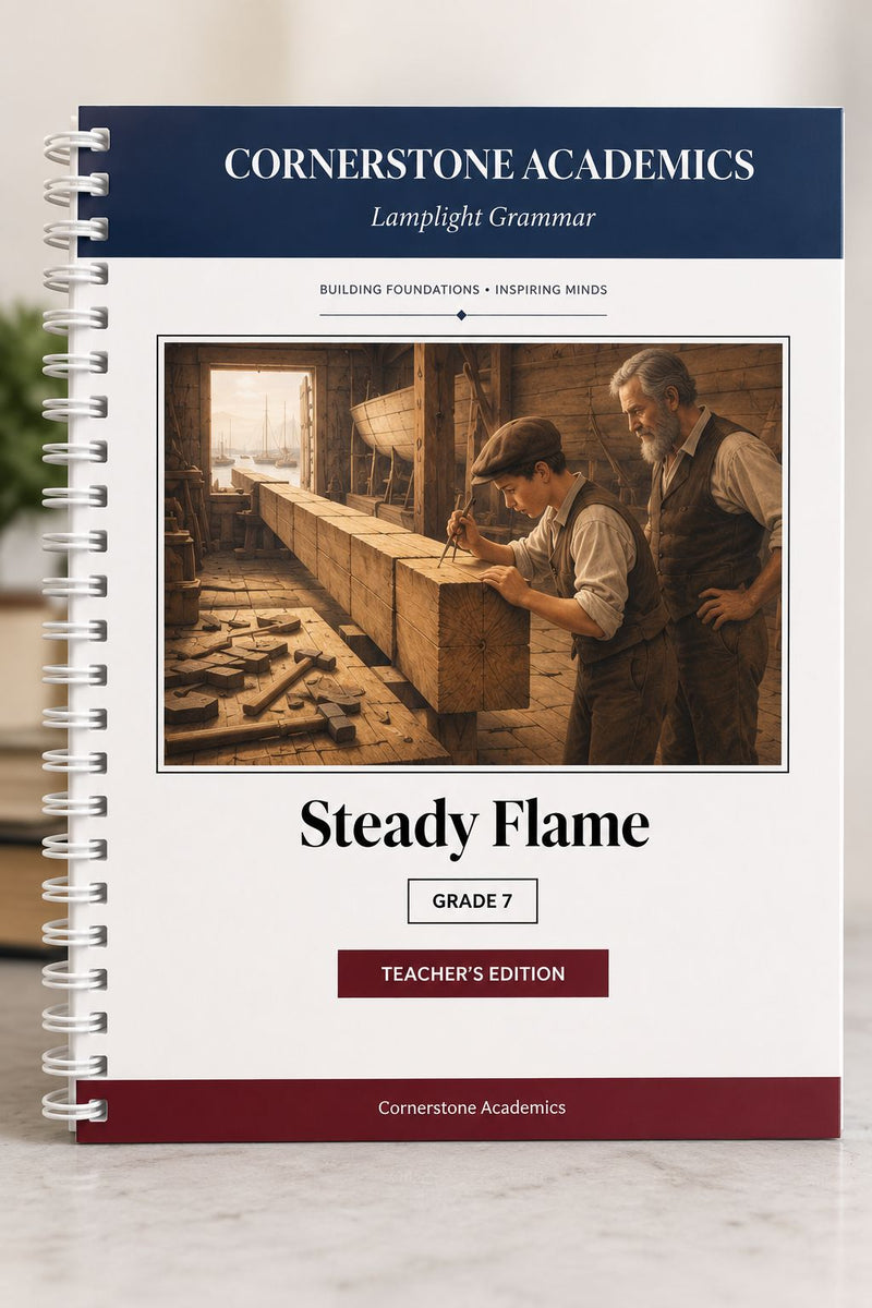 Grade 7 Grammar: Steady Flame — Teacher’s Edition (Color — markups in red)